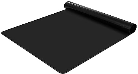 KitchenRaku Extra Large Nonstick, Nonskid Placemat & Craft Mat, Heat Resistant Countertop Mat (Black, 60x80cm)