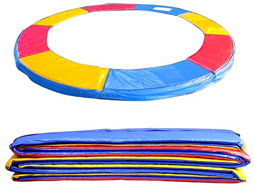 Green Bay Trampolin Randabdeckung 244cm UV-beständig reißfest Federabdeckung Randschutz Sicherheitsmatte Trampolinzubehör Standardgröße - Bunt