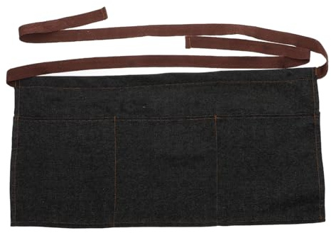 Alipis Grembiule Vita Denim Nero Servizio Corto Con Regolabile Grembiule Cameriere Unisex Per Ristorante Bar Hotel