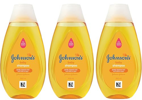 Johnson's Baby Travel Shampoo, 3 Pack 3.38 oz Tear-Free, Mild and Gentle Scalp and Hair Cleanser for Babies, Toddlers, Kids - Free of Parabens, Phthalates, Sulfates and Dyes