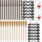Lot de 48 baguettes magiques - Ensemble de crayons - Baguettes magiques - Pour fête - Petit cadeau - Fouets magiques - Crayons de fête - Tatouages pour récompense scolaire avec fête