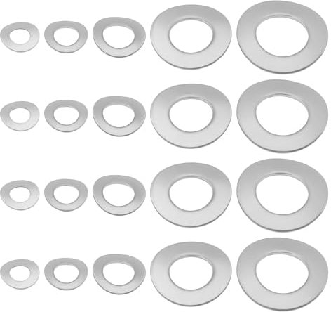 YINETTECH 250 Pièces Rondelles Ondulées Ressort 304 Rondelle Ondulée en Acier Inoxydable DIN 137 B Rondelle à Ressort M5 M6 M8 M10 M12 Rondelle à Ressort en Métal