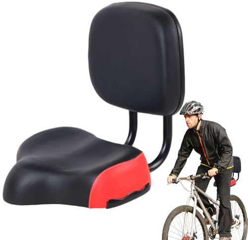 Sella per bicicletta con schienale - Comodo seggiolino da ciclismo | Ampio ergonomico per uomo, donna, montagna, bici da strada, esercizio fisico, pendolarismo, comfort dello schienale per gli