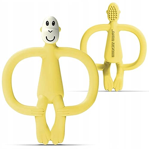 Matchstick Monkey Original Juguete de Dentición Mono, Amarillo (Yellow), 6-18 Meses