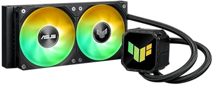 ASUS TUF Gaming LC III 240 ARGB allt-i-ett-flytande CPU vattenkylning (två förinstallerade fläktar, Aura ARGB, 400 mm slangar, stöd för Intel LGA 1851, 1700, 1200 och AMD AM5 och AM4-sockel)