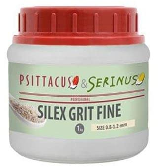 Psittacus Silex Grit Fine 1 kg | Sabbia Calibrata di Silex Fine | Integratore alimentare per uccelli | Canarini Fringildi Silildi Pappagalli