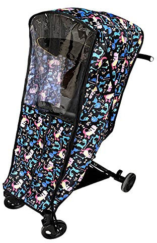 Universal Kinderwagen Regenschutz, Universal Komfort Regenschutz,Universal Regenschutz, für Buggy und Sportwagen Kinderwagen, Gute Luftzirkulation, Schadstofffrei (Dinosaurier)