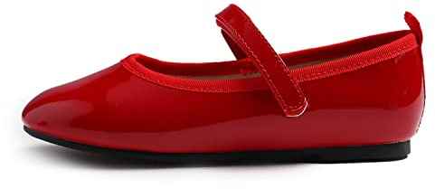 Feversole Kids Filles Mary Jane Strap Chaussures Plates Ballerines Princesse Chaussures Plates Chaussures d'école Plates À Bride