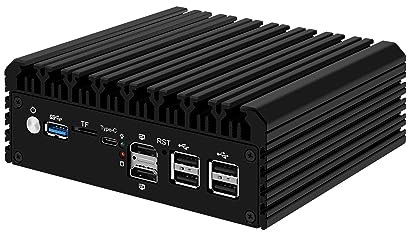 Micro Firewall Appliance, Mini PC, VPN, Router PC, Intel Alder Lake-N 12th Gen N100, HUNSN RJ45, 6 x 2.5GbE I226-V, 2 x HDMI2.1, TF, Type-C, Barebone, NO RAM, NO Storage, NO System, RJ45-N100-00