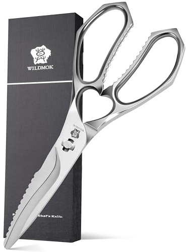 WILDMOK Kitchen Scissors Heavy Duty 8.8 Inch – Multi-Function Stainless Steel Kitchen Shears, Ultra Sharp All Purpose Kitchen Scissors with Detachable Blade