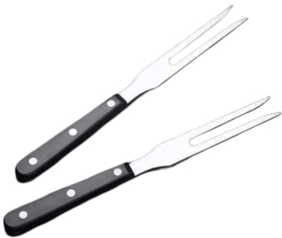 2 PCS Fourchette à viande ，Fourchette à Découper ， Fourche à Barbecue ，Fourchette de Service de Gril ，Fourchette à Viande bois ，Fourche à Barbecue avec Poignée