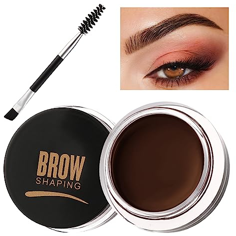 EONFAVE Wasserfestes Augenbrauen Gel, Langanhaltend Augenbrauen Formen Brow Gel Mit Bürste, Hochpigmentiert Augenbrauenfarbe Leicht Nicht Fettend Styling Augenbrauengel (03 dunkelbraun)