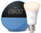Echo Spot | Azul + Philips Hue - Bombilla led inteligente, casquillo E27, Compatible con Alexa - Kit de inicio de Hogar digital