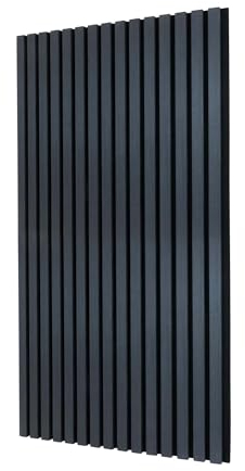 Dalsys Acoustic Panels 120x60cm, 4 Pieces, Black Oak, Wall cladding Wall Panels Wood, Slat Wall with Sound Insulation