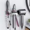Tindbea Hair Dryer Holder Curling Iron Holder Flat Iron, Blow Dryer Holder Wall Mount, 3 in 1 Bathroom Hair Tool Organizer Rack for Universal Dryer (Brushed Metal, Brushed Nickel)