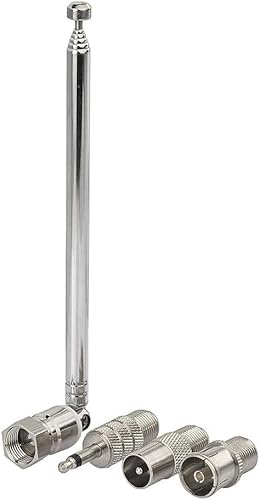 DAB FM UKW Radio Antenne 75 Ohm Unbal Teleskopantenne Zimmerantenne Kompatibel mit Yamaha Denon Pionier Marantz Bose Wave Musiksystem Stereo-Innenempfänger Audio-Radio-AV-Empfänger