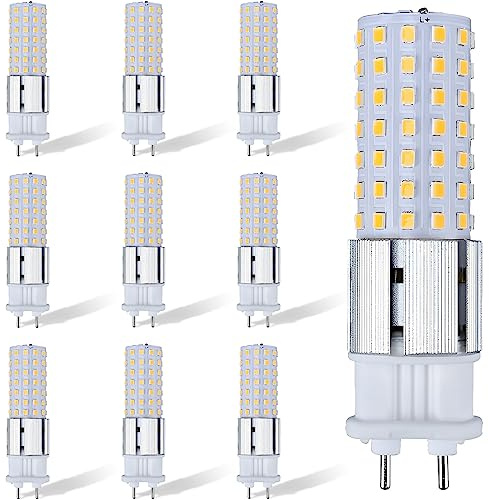 iumLeap (Pack of 10) G12 LED Bulb 15 Watt 1500 Lumens G12 Light Source G12 Bi-Pin Base LED Corn Light Bulb (150 Watt Halogen Equivalent) AC 85V-265V, Not-Dimmable(Natural Daylight 4000k)