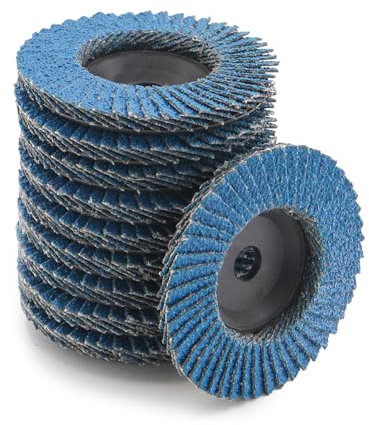 BEASAFY Lot de 10 disques à lamelles, diamètre 76 mm, grain 40, disques abrasifs pour meuleuse d'angle, disques à lamelles, disques abrasifs pour métal, bois