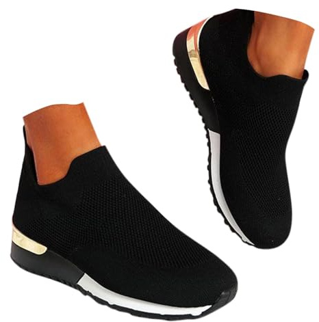 Générique Chaussure Orthopédique Femme Pas Cher Baskets sans Laçage pour Femmes Chaussures De Marche À Plateforme Légères Et Confortables Amortissement Accru Et Soulagement des Pieds 2025