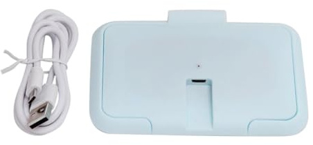 MUSISALY Wet Capacity Sensor and, Temperature Tissue Plastic Built-in in at Portable USB Wipe Warmer with 6600mah Heater to Prevent Moisture Loss, for Diaper Care Home Vehicle
