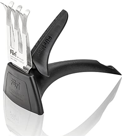 Furi Diamond Fingers Knife Sharpener, Premium Knife Sharpener with Patented Sharpening System, Exclusive Industrial Grade Diamond Coating, Easy to use, Safe to Handle, 25-Year Guarantee, Black