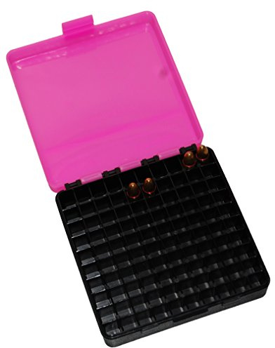 Odeon Case Boîte pour Munitions 9x19mm Luger, .380 Auto, Capacité 100 Cartouches, 120x120x35mm