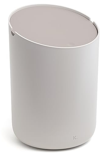 Kazai.® Mini-Avfallskorg 'Tove' - Exklusiv Minidesignskorg från Berlin | För Badrum, Kök & Skrivbord | 1,5 liters kapacitet, Halkfri, Inre hink | Taupe (ljus), Taupe