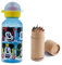 OM SUPPLIES Mickey Characters Childrens Reusable Drinking Bottle 370ml - Holiday, Back to School Lunch Kids BPA free Plastic (Mickey)