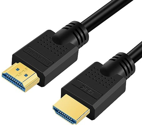 SHULIANCABLE Câble HDMI 8K, Câble HDMI 2.1 Real Haute Vitesse 48Gbps 8K@60Hz 4K@120Hz,Supporte 3D eARC HDR Dynamique,Fonction Ethernet etc (8K 1M, Black)