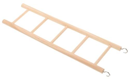 SUPVOX Parrot Wooden Ladder Bird Ladder Toy for Cage Bird Cage Climbing Toy Chewing Bridge for Budgies Cockatiels Parakeets and Small Animals 24.00 X 7.00 X 1.00 Cm