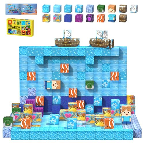Blocs de construction magnétiques - 120 pièces, blocs de construction magnétiques pour garçons et filles de 3 à 8 ans, jouet créatif Montessori, idéal comme cadeau pour les enfants de 3 ans et plus.
