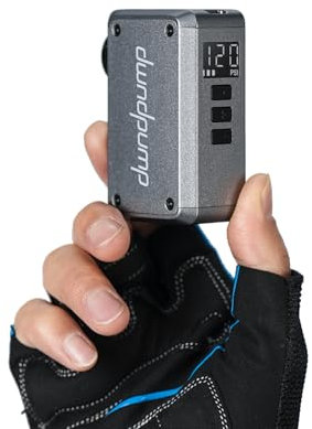 dwndpump Fahrradpumpe Elektrisch Klein, Mini Fahrradpumpe Elektrisch 120 PSI, Mini Luftpumpe Fahrrad mit Manometer, Luftpumpe Für Schrader und Presta Ventil, Für Rennrad, Mountainbike,Sportbälle