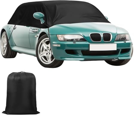 Bilöverdrag ersättning för BMW Z3/Z4, vattentät halvgarage 420D Oxford med remmar, halvskydd bilöverdrag bilpresenning, allväder vindtät UV-beständigt regn sol dammskydd (för BMW Z3 1995–2001)