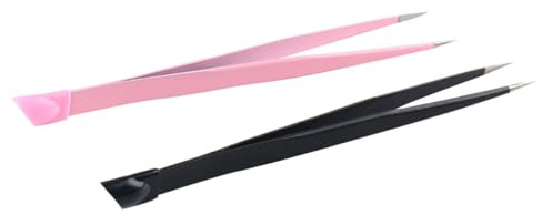 CLISPEED Pinzas de Manicura Adhesivas 2 Piezas Tamaño Compacto Herramienta Doble Cabeza Prensado Pegatinas Manicura Profesional y Personal Accesorio Decoración Uñas DIY