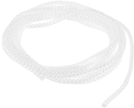 QUARKZMAN 3 Pezzi Cordino Ad Anello per Tende, 2.5mm 6Ft(183cm) Cordino in Nylon Satinato Ad Anello per Tende Avvolgibili Cordino Intrecciato per Alzare Le Tende A Piega Fai da Te, Bianco
