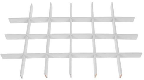 COLLBATH Separadores Organizadores para Joyero Gris Bandeja de Plástico 24 Compartimentos Ajustables de 52X52 CM Insertos para Caja de Exhibición de Joyas Almacenamiento Compacto para