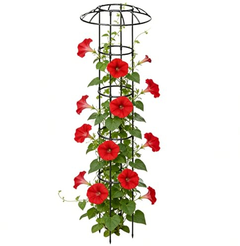 Traliccio da Giardino | Supporto Decorativo Verticale Antiruggine Stabile per Piante Rampicanti,Struttura Fioriera Torretta per Esterno - per Vite Rosa Ortaggi Cetriolo Ortensie Pothos