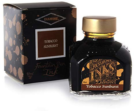 Diamine Tobacco Sunburst Ink, Fountain Pen Ink - 80ml Bottle