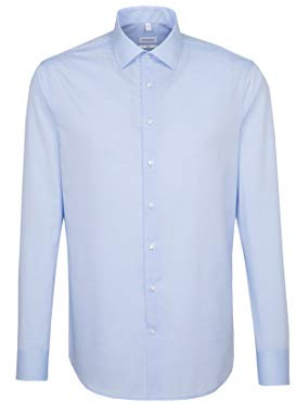Chemise business homme Seidensticker - coupe slim - sans repassage - col Kent - manches longues - 100 % coton