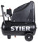 STIER Kompressor LKT 200-8-24 für Druckluft-Werkzeug, 1200 W, 8 bar, 24 Liter Tank, 10 kg, mit Abschaltautomatik, Werkstattkompressor, ölfreiem Luftverdichter