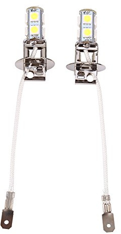 Qiilu 2 Unids H3 5050 Auto Luz Antiniebla 9 SMD LED Xenon DC 12V Lámpara de Luz Antiniebla H3 9 SMD de Niebla del Coche Bombillas LED para Luz Antiniebla 6500K para Automóvil