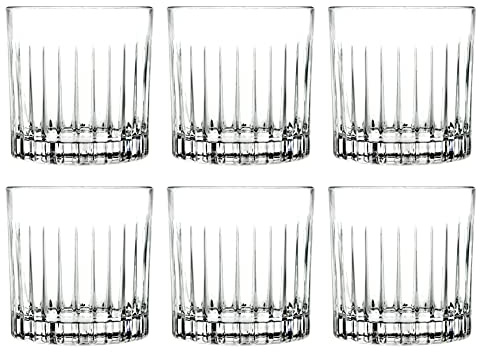 Barski Tumbler Glass - Double Old Fashioned - Set of 6 - Glasses - Designed DOF Crystal Glass Tumblers - For Whiskey - Bourbon - Water - Beverage - Drinking Glasses - 12 oz. - Made in Europe
