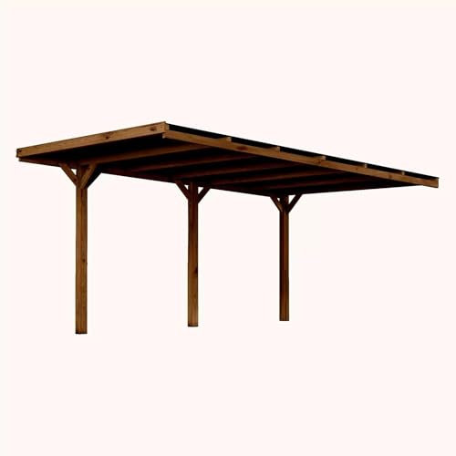 CERLAND Carport adossé en Bois 1 Voiture 15,5 m² - Victor 320x512x252 cm
