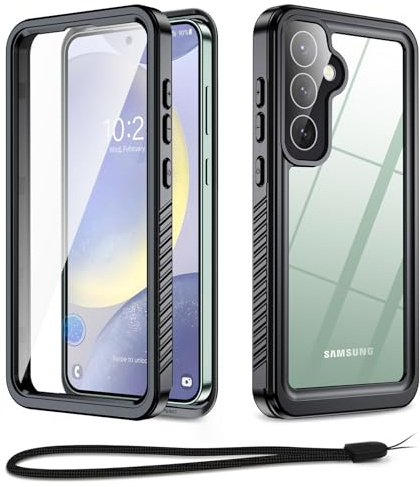 Beeasy for Samsung S24 Case Waterproof-Shockproof Dustproof 360 Degree Full Body Heavy Duty Cover Built in Screen Protector- Galaxy S24 Protective Phone Case 6.2 inch Black