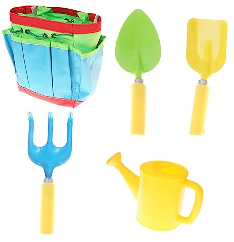 NAMOARLY Gartengeräte Set 5 Teiliges Toolkit Mit Schaufel Rechen Und Gießkanne Robuste Kunststoffgriffe Ideal Für Gartenarbeit Und Gärtnern Für Ab 3 Jahren Fördert Die Kreativität