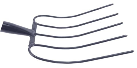 BESPORTBLE Forchetta Maneggevole in Antiruggine Solida Denti Per Raccolta Letame e Cura Giardino Attrezzo Multifunzionale Per Fattoria e Spazi Verdi