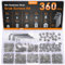 HOLMOL 360PCS Grub Screws Assorted Set for Door Handles with M3/M4/M5/M6/M8 Allen Keys, 304 Stainless Steel Grub Screw with Cone Point & Hex Head, Assorted Door Handle Screws for Repairs