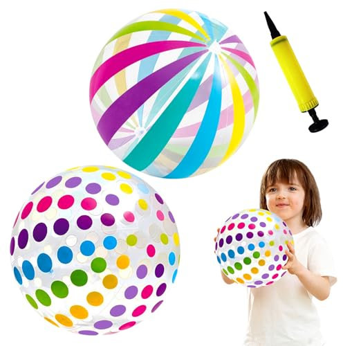 3 Pezzi Palloni da Spiaggia Gonfiabili Palla Gonfiabile Bambini Pallone da Spiaggia per Feste in Piscina Giochi da Spiaggia per Bambini, per l'estate all'aperto e in Piscina
