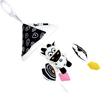 ERINGOGO Móvil De Cuna Interactivo para Bebés Juguete Colgante De Actividades Sonido y Luz Accesorio para Cochecito y Cuna Estimula El Desarrollo Sensorial y Motor