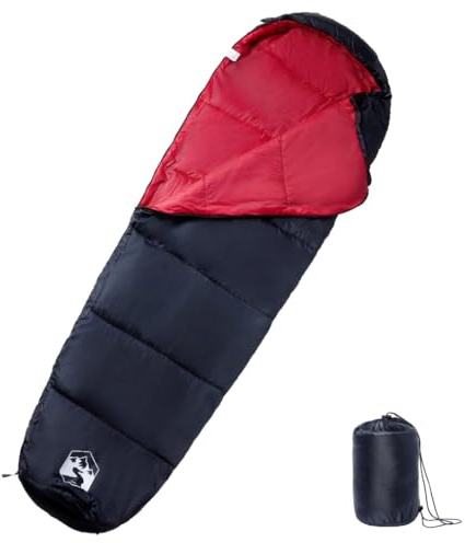 Générique Sac de Couchage Momie pour Adultes Camping 3 Saisons,Équipements Sportifs,Loisirs de Plein air,Camping et randonnée,Sacs de Couchage,Rouge,1.04 KG,94490